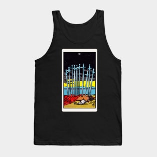 Card #59 - Ten Of Swords - Rider Waite Smith Tarot Tank Top